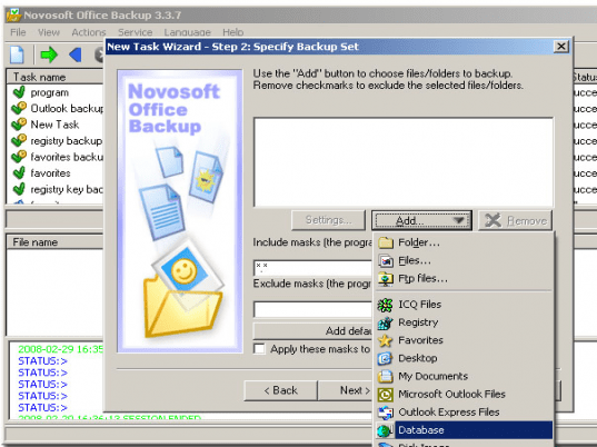 Novosoft Office Backup Screenshot 1