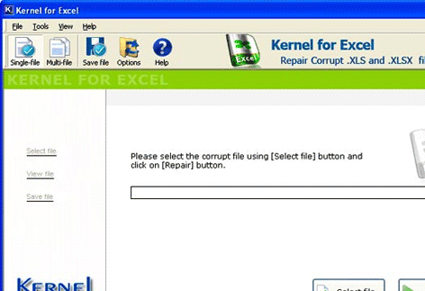 Excel Recovery Freeware Screenshot 1