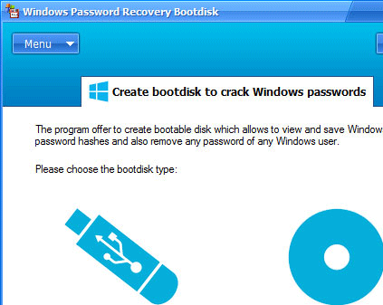Windows Password Recovery Bootdisk Screenshot 1