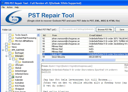 PST Outlook Recovery Tool Screenshot 1
