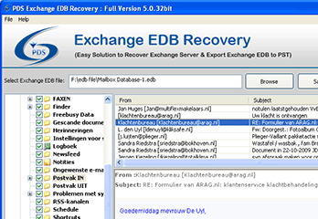 Exchange EDB to PST repair Screenshot 1