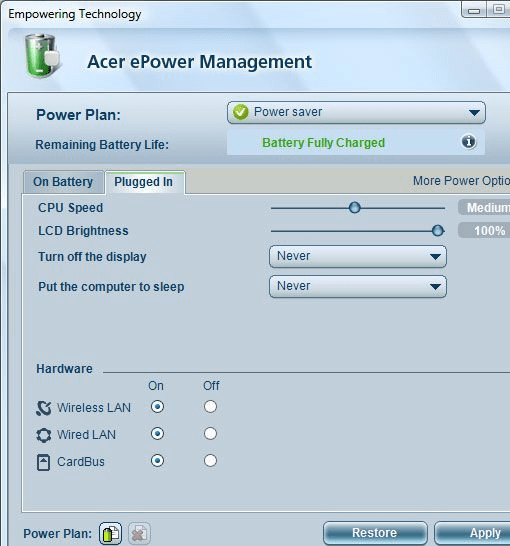 acer epower management windows 7 download