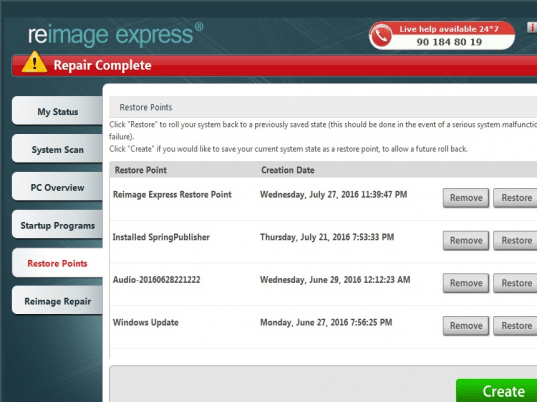 Reimage Express Screenshot 1