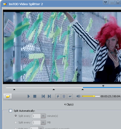 ImTOO Video Splitter Screenshot 1