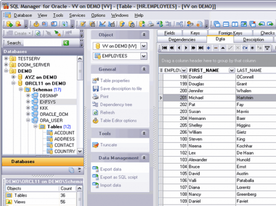 EMS SQL Manager for Oracle Screenshot 1