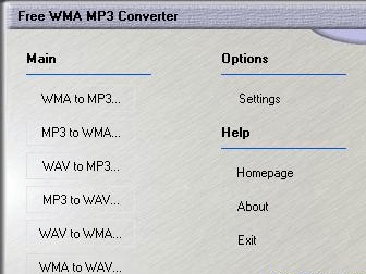 Free WMA MP3 Converter Screenshot 1
