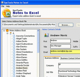 Export Notes to Excel Screenshot 1