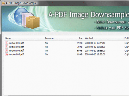 A-PDF Image Downsample Screenshot 1