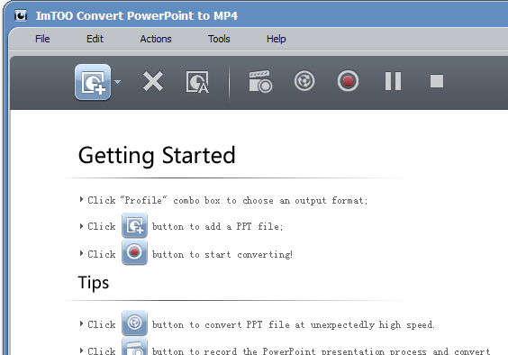 ImTOO Convert PowerPoint to MP4 Screenshot 1