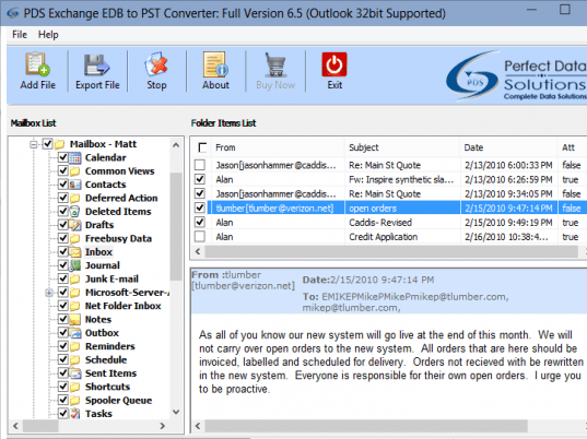 EDB to PST Converter Screenshot 1