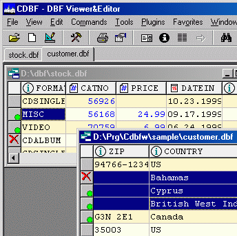 CDBF - DBF Viewer and Editor Screenshot 1