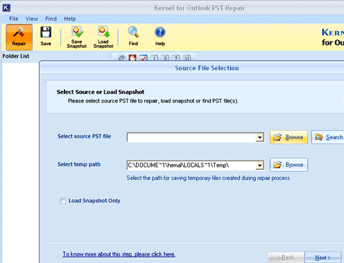 Outlook Recovery PST Screenshot 1
