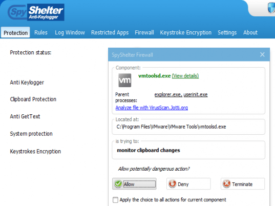 SpyShelter Firewall Screenshot 1