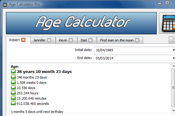 Age Calculator .Net Screenshot 1