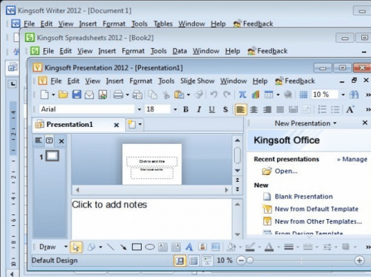 Kingsoft Office Suite Standard Screenshot 1