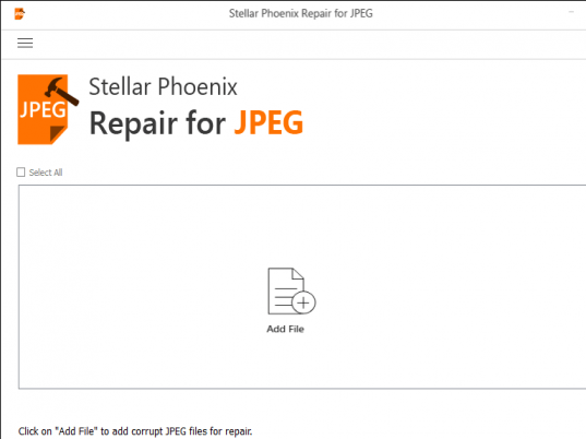 Stellar Phoenix Repair for JPEG Screenshot 1