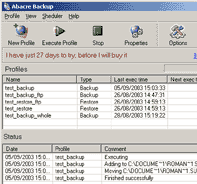 Abacre Backup Screenshot 1