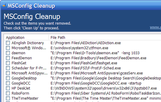 MSConfig Cleanup Screenshot 1