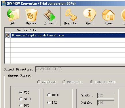 IBN MOV Converter Screenshot 1