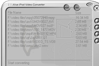 Alive iPod Video Converter Screenshot 1