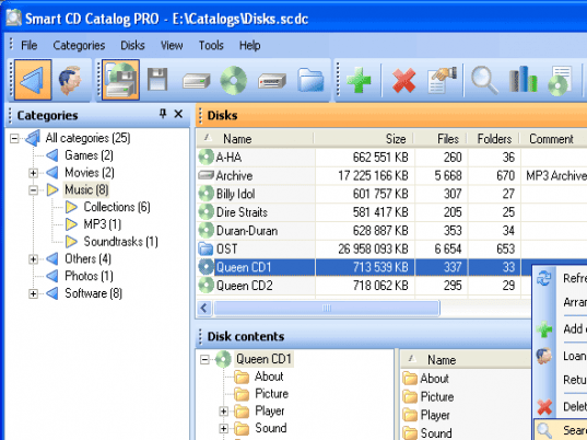 Smart CD Catalog Professional Screenshot 1