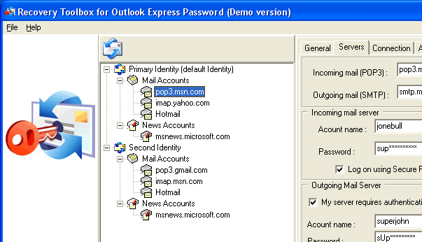 Recovery Toolbox for Outlook Express Password Screenshot 1