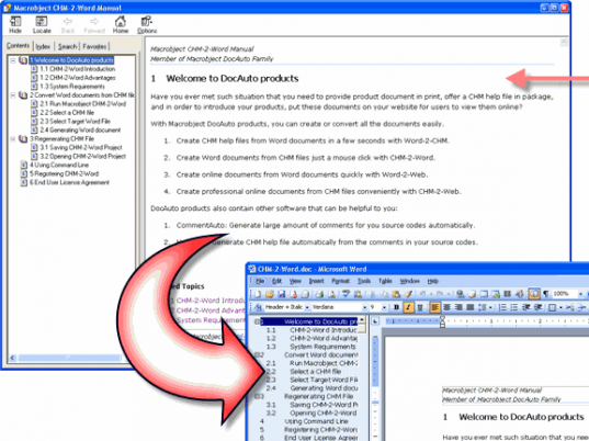 Macrobject CHM-to-Word Converter Screenshot 1