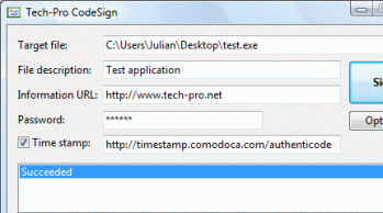 Tech-Pro CodeSign Screenshot 1
