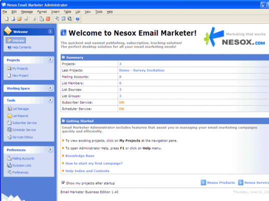 Nesox Email Marketer Business Edition Screenshot 1