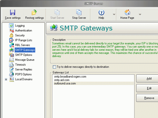 Personal Mail Server Pro Screenshot 1