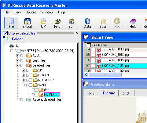 DERescue Data Recovery Master Screenshot 1