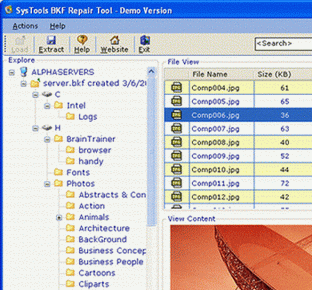 Restore Backup File Screenshot 1