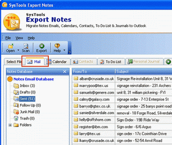 Lotus Notes Domino Server to Exchange Screenshot 1