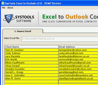 Export Excel to Outlook Screenshot 1