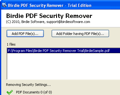 PDF Rights Remover Screenshot 1