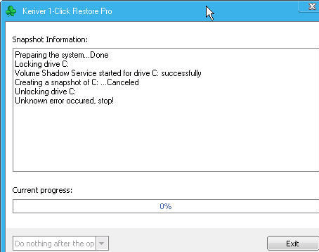 Keriver 1-Click Restore Pro Screenshot 1