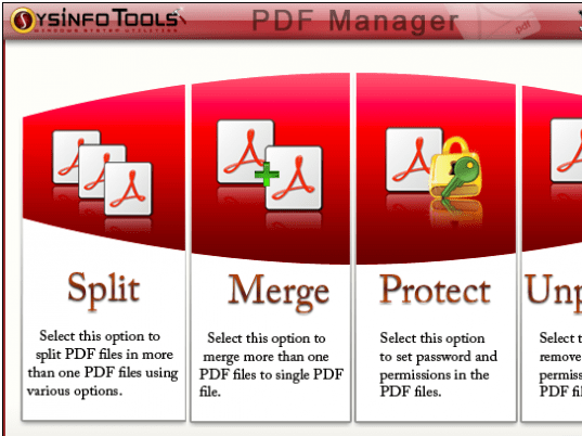 SysInfoTools PDF Manager Screenshot 1