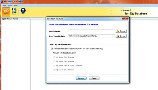 MS SQL Recovery Tool Screenshot 1