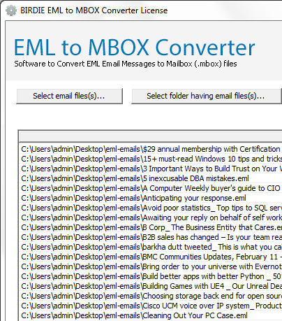 Windows Mail to Mac Converter Screenshot 1