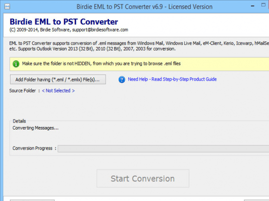 EML PST Converter Screenshot 1