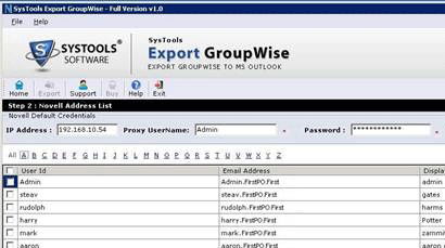 Copy GroupWise to Outlook PST Screenshot 1