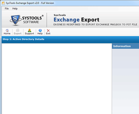 MS Exchange Export Screenshot 1