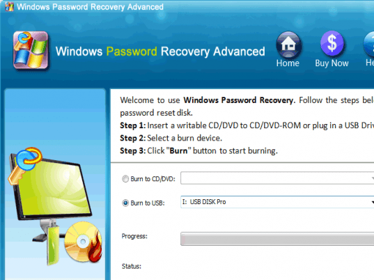 Pwdspy Windows Password Recovery Advance Screenshot 1