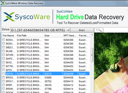 SyscoWare Hard Drive Data Recovery Screenshot 1