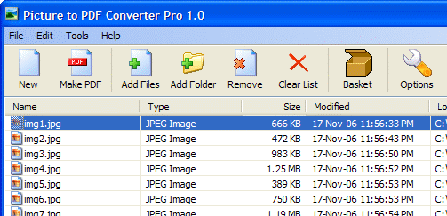 Picture to PDF Converter Pro Screenshot 1