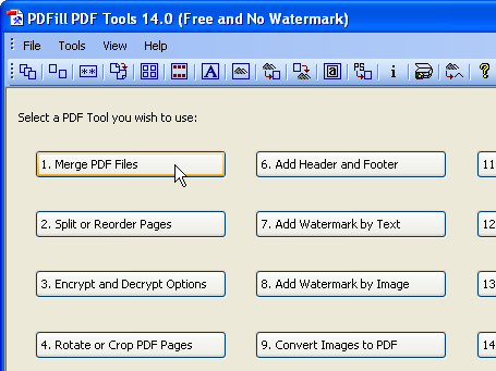 PDFill FREE PDF Tools Screenshot 1