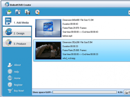 Boilsoft DVD Creator Screenshot 1
