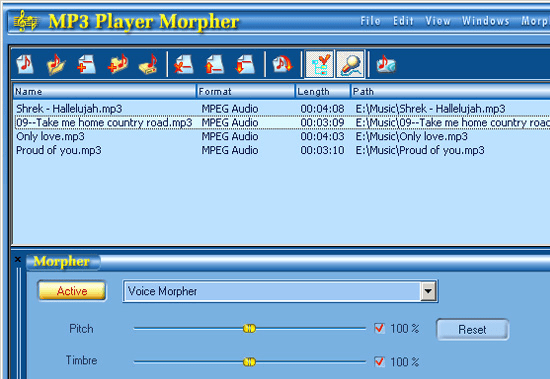 AV MP3 Player Morpher Screenshot 1