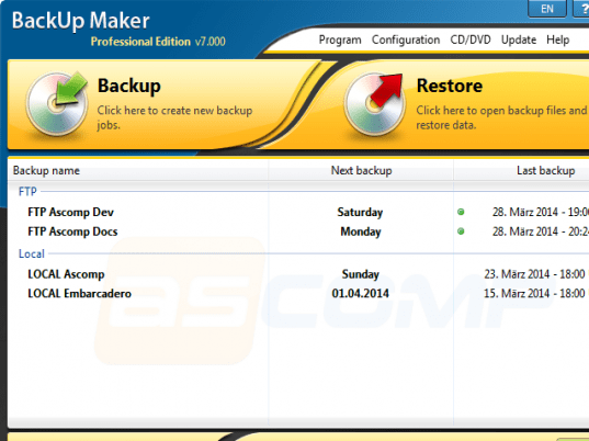 BackUp Maker Screenshot 1