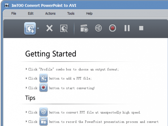 ImTOO Convert PowerPoint to AVI Screenshot 1